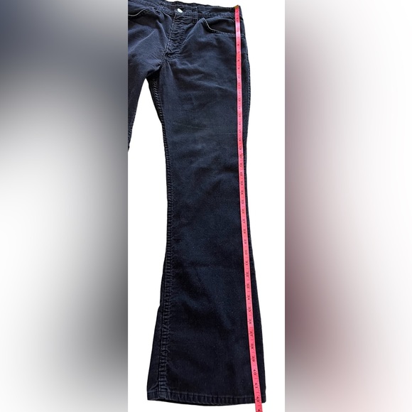 Vintage 70’s Levi’s 646 Navy Blue Corduroy Mid-Rise Semi Flare Jeans - Picture 7 of 10